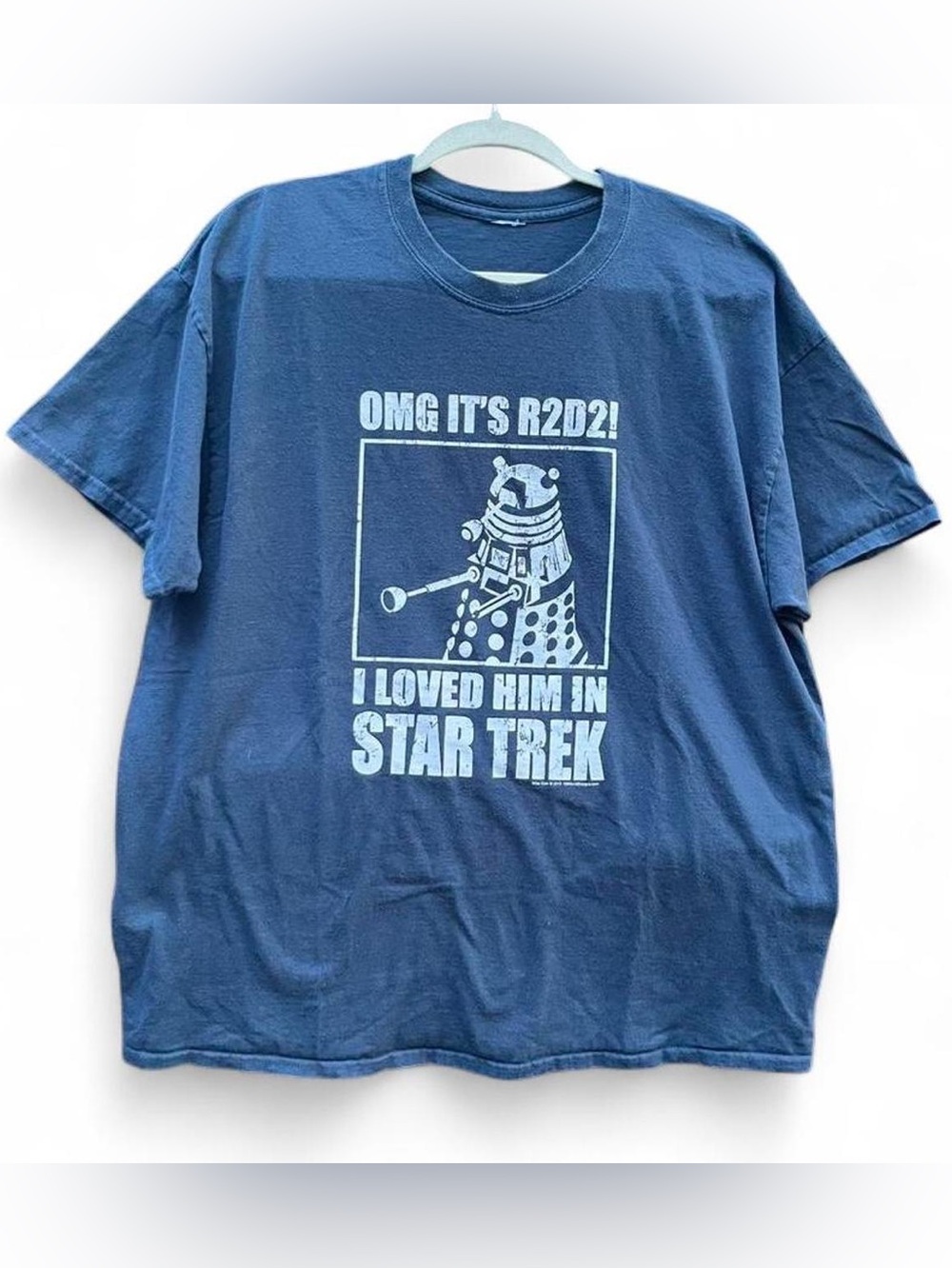 Funny Sci-Fi Graphic T-Shirt R2D2 Star Wars Star Trek Nerd Humor Tee XL